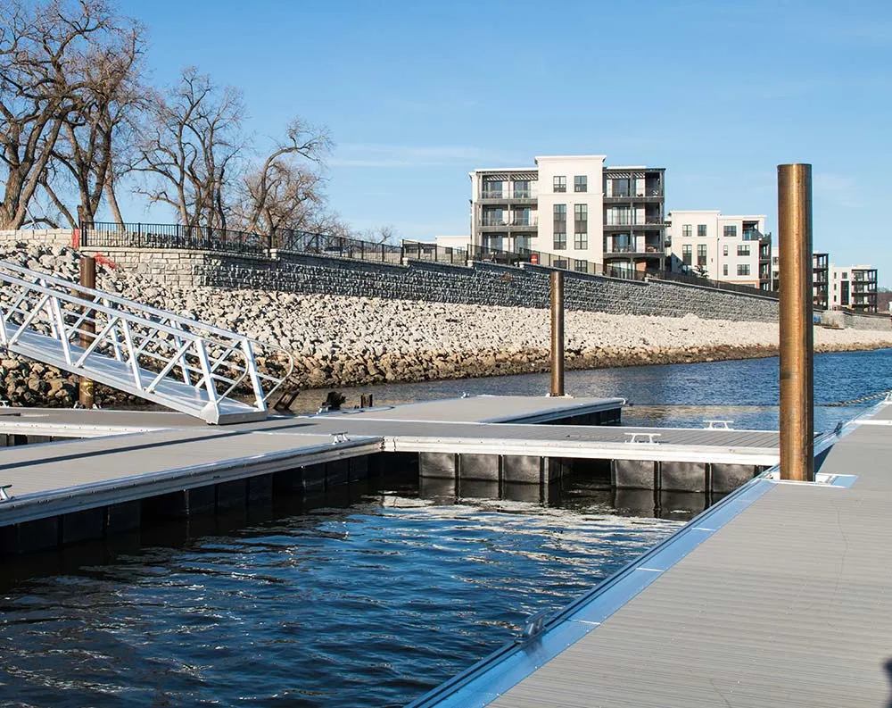 Docks on river